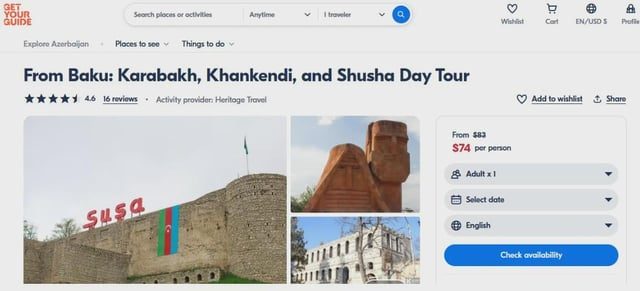 Travel Platforms Cash In on Controversial Karabakh Tours – Leading Travel Platforms Profit From Tours Of Ethnically Cleansed Karabakh Leading travel platforms profit from tours of ethnically cleansed Karabakh - Travel Platforms Cash In on Controversial Karabakh Tours - Leading Travel Platfo...