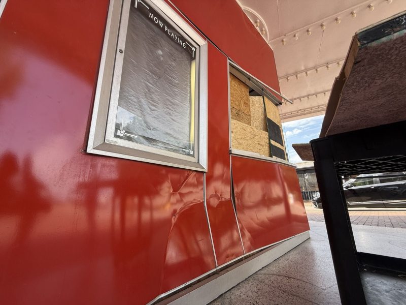Unattended Vehicle Crashes into Shoals Theatre Box Office – Unoccupied Vehicle Strikes Shoals Theatre Unoccupied vehicle strikes Shoals Theatre - Unattended Vehicle Crashes into Shoals Theatre Box Office - Unoccupied Vehicle S...