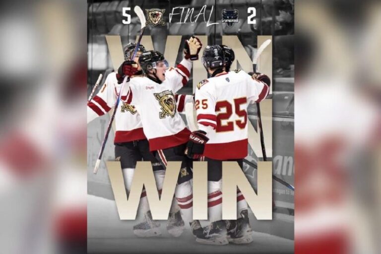 Kelsen Podworny’s Hat Trick Powers Warriors Past Vipers – Hat Trick Performance Leads West Kelowna Warriors To Victory Over Vernon Vipers