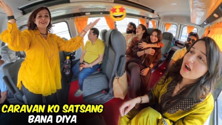Family Adventure Kicks Off with Joyful Satsang on the Go – Family Trip Begins | Bus Ke Andar Hi Satsang Start Ho Gaya